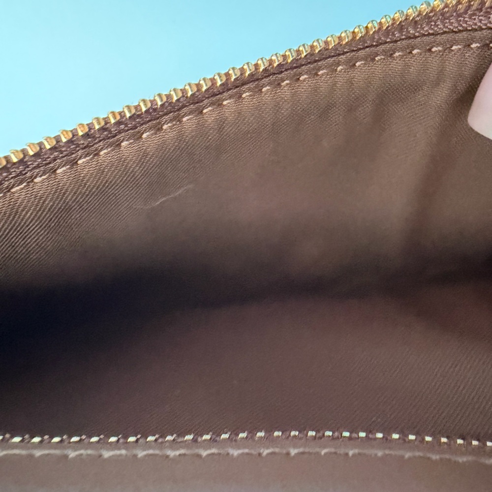 Coach Slim Trifold Wallet in Signature Canvas in Light Khaki/Saddle C5966 - Picture 4 of 6